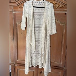 Bobeau crochet cardigan. NWOT